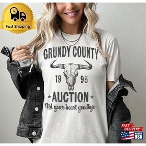 Grundy County Auction  Inspired Concert Tee 90S Country Music Western